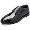 YFFUSHI Scarpe Uomo Eleganti in Pelle Verniciata Stringate Derby da Ufficio Formali Abito Matrimonio, Nero, 43 EU