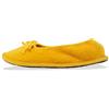 Le Clare Alice - Pantofola Invernale Donna Modello Ballerina in Lana Cotta con Passamanerie Tono su Tono - Colore Giallo - Taglia 39