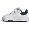 adidas Unisex - Bambini Tensaur Hook And Loop Shoes, Cloud White/Green/Collegiate Navy, 22 EU