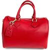 Superflybags Donna Borsa Bauletto a Mano in vera Pelle Martellata Modello TRIN 29x22x18 Made in Italy