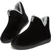 GURGER Pantofole Stivaletto Donna Invernali Chiuse Peluche Calde Ciabatte Alte Pantofole da Casa Uomo Collo Nero 42 43
