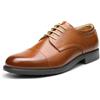 Bruno Marc Scarpe Oxford Uomo in Ecopelle Punta Quadrata | Suola in TPR strutturata e morbida soletta in lattice per comfort e stabilità tutto il giorno