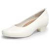 DREAM PAIRS Scarpe da Donna con Tacco Basso, Chiuse e Comode Slip-On, Scarpe Donna Eleganti per Ufficio, Lavoro, Sposa, Casual,Size 38,Bianco,SDPU26009W