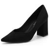 DREAM PAIRS Classiche Eleganti Scarpe Décolleté da Festa con Tacco Alto a Blocco da Donna,Size 38,Nero,SDPU2229W