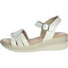 Valleverde Sandalo Donna 55561 in Pelle Silver modello casual. Una calzatura comoda adatta per tutte le Occasioni. Primavera Estate. EU 40, 43951_3-7,4-15382