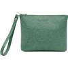 CLASSE77 Pochette a Mano in vera Pelle morbida - Borsetta Piccola Clutch con Laccetto da Polso, per Uomo o Donna, pratica ed elegante - Produzione artigianale - Made in Italy (Verde Medio)