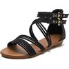 Pexuya Donna Donna Donna Bohemian Scarpe Estive Pelle PU Romana Sandali Piatti S94