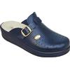 Sanital Light - 1372 - Ciabatte Donna in Pelle Comode - Antiscivolo - Traspiranti - Anti-Shock - Ideali per Professionisti - Pelle Blu 41
