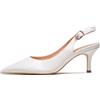 CHMILE CHAU Scarpe Tacchi Sandali Donna-Elegante Stiletto Donna-Stiletto-Sexy Tacco a spillo-Punta Chiusa-Festa-Lusso Moda Flangia Posteriore 39-CHC-19, 43 Bianco C, 36.5 EU
