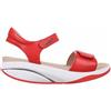 MBT MALIA 2 Sandali eleganti da donna in pelle di pecora. Calzature leggere e comode per la primavera e l'estate. Calzature fisiologiche. Sandali moderni con chiusura aderente. Colore rosso