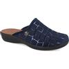 Fly Flot | Classic Woman, Pantofole Donna Coccodrillo, Ciabatta con Tomaia in Velluto, Sottopiede imbottito in Pelle Antishock, Blu, 40