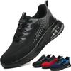 TQGOLD Scarpe Antinfortunistiche Uomo Donna Leggere Scarpe da Lavoro con Punta in Acciaio Antiscivolo Scarpe da Cantiere Scarpe Sicurezza Sportive Traspiranti (Nero,38EU)