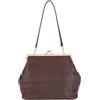 Generic Kiss Lock Shoulder Bag for Women Knitted Hobo Clutch Purses Vintage Tote Handbag Large Capacity for Travel Shopping Work Dating (Coffee)