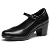 DREAM PAIRS Scarpe con Tacco Grosso da Donna Décolleté con tTacco Alto Classico Décolleté in PU Nero SDPU2231W-E Größe 36 (EUR)