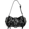Aulenge Borsa a Mano Y2K Borsa a Spalla Donna Vintage | Materiale PU, con Borchie, Stile Punk, Borsa a Tracolla per Festa, Lavoro, Quotidiano
