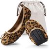 DREAM PAIRS Ballerine Pieghevoli Donna Eleganti | Suola PVC leggera, supporto arco, fodera morbida, slip-on per viaggi.