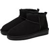 cutecool Mini-Stivali per Donne, Classica Mini-Stivaletto con Fodera in Pelliccia, Caldi Stivali Invernali Imbottiti con Fodera in Pelliccia con Anti, Nero , 44 EU