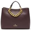 Braccialini Beth Jewels Borsa a mano di grandi dimensioni in colore platino, con doppi manici e tracolla logata removibile e regolabile per una doppia portabilità. All'interno, una pochette estraibile