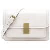 David Jones - Piccola Borsa a Tracolla Spalla Donna - Borsa Mano PU Pelle con Patta e Tornello - Messenger Crossbody Bag Clutch Borsetta Sera Pochette Elegante Shopping Viaggio - Bianco