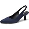 DREAM PAIRS Scarpe Tacco Donna Slingback | Tacco kitten 6 cm, punta aperta, tomaia in pelle vegana, plantare lattice 4 mm, suola antiscivolo.