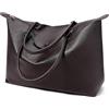 SENDEFN Borsa Shopper Donna Grande, Borsa Tote Lavoro e Viaggio in Pelle Vegana, Borsa a Mano con Cerniera e Tasche Interne, Borsa Spalla Maxi per Ufficio e Tempo Libero