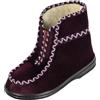 APREGGIO Pantofole Donna - Calde, Comode con Cerniera, Feltro di Lana e Imbottitura in Lana, per Interni ed Esterni, Pantofole Invernali - Rosso - 38