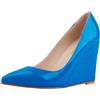 FQLGJMY Scarpe Mary Jane con Zeppa Tacco Basso Donna Tacco Fluttuante Finta Pelliccia Morbida o Pelle Slip-on con Fibbia Punta Chiusa a Forma Aguzza Carine Eleganti per Lavoro Ufficio Viaggi e Feste