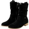HOOUDO Stivali Donna Comode Stivaletti Equitazione Pelle Casual Stivaletti con Suola Antiscivolo Scarpe Eleganti Comode Stivali Estivi Donna con Tacco Neri
