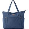 Lekespring Borsa Tote Bag Università Donna Grande, Borsa a Tracolla Shopper Donna in Velluto a Coste con Cerniera, Elegante Borse Porta PC 15,6 Pollici per Viaggo Lavoro Scuola Palestra Ufficio, Blu S