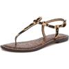 Sam Edelman Sandalo piatto Gigi Donna, Cipro Tan Leopard Multi, 38 EU