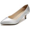 bbruriy - Scarpe con tacco kitten per donna, eleganti, antiscivolo, con punta chiusa, per abito da cerimonia, tacco basso 4,98 cm, in morbida pelle, per ufficio e da sposa