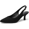DREAM PAIRS Scarpe Tacco Donna Slingback | Tacco kitten 6 cm, punta aperta, tomaia in pelle vegana, plantare lattice 4 mm, suola antiscivolo.