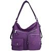 NOTAG Borsetta Donna, Multi Tasche Borsa Tracolla Zaino Impermeabile da Viaggio Per Shopping (Viola)