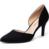 DREAM PAIRS Scarpe Tacco Spillo Donna,Camoscio-Nero,41.5