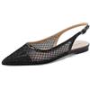 QUEEN HELENA Ballerine con Strass Scarpe Basse a Punta Chiusa Eleganti Donna ZM9998