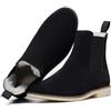 SL-Saint Stivali Chelsea Classici Fatti a Mano Per Gli Uomini Moda Vera Pelle di Mucca Slip On (Nero Lana, Adulto, Uomo, 39, Numero, Sistema Taglie Calzature EU, Media)