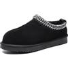 Meik Mangni Pantofole Donna Uomo Inverno Scarponi da Neve in Pelle Unisex-Adulto Caldi Ciabatte da Casa Antiscivolo,Nero,37 EU