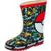 Pokémon Pokemon Stivali di gomma Wellington per bambini ragazzi ragazze Pikachu pioggia neve stivali Wellys, Pokeball, 31 EU