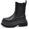 IF FASHION Stivali Stivaletti Scarpe Chelsea da Donna Platform Elastico Zeppa XG110
