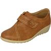 Cushion Walk EEE - Scarpe basse da donna leggere slip-on con chiusura in ecopelle al tatto, scarpe basse casual o da lavoro in nero, blu, beige e marrone chiaro, soletta imbottita, Marrone chiaro, 38