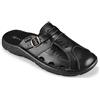 ESTRO Sandali Uomo Esitvi Pelle - Ciabatte Uomo Estive Pelle Sandalo con Suola Gomma Antiscivolo s4 (44 EU, Nero)