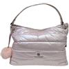 Laura Biagiotti Borsa Piumino, Manico e Tracolla Regolabile Rimovibile in Tessuto Personalizzato, Tasche Interne, Misure 38x14X27 cm LINEA QUESHIRE ART. LB24W-117-4 (ROSA ANTICO)