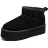 DREAM PAIRS Stivali Neve Donna Piattaforma | Pelle scamosciata, plateau 5 cm, fodera pelliccia 17 mm, memory foam, suola TPR, caldi e stabili.