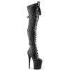 Pleaser FLAMINGO-3028 Blk STR Faux Leather/Blk Matte UK 6 (EU 39)