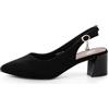 Rio Fiore Pumps, scarpe da donna con cinturino posteriore, tacco a blocco da 5,5 cm, morbida finta pelle scamosciata/similpelle, comode décolleté con tacco, bianco/nero/rosso/beige/nude/taupe