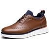 Bruno Marc Scarpe Eleganti Uomo Scarpe Casual Stringate da Completo Uomo Scarpe Sportive da Classiche Moderne,Size 44,Marrone,SBOX2326M-E