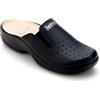 SANIFLEX 621-10 Certificato Medico Zoccoli Sabot Pantofole Scarpe di Pelle, Donna, Blu, EU 37