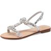QUEEN HELENA Sandali Gioiello Bassi con Strass Donna Y6016