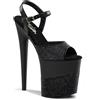Pleaser - FLAMINGO-809-2G, sandali donna, colore Nero (Blk Gltr/Blk-Gltr), 38