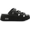 Cult CLW473900 Janis Black Sandali per Donna in Pelle Zeppa Alta
